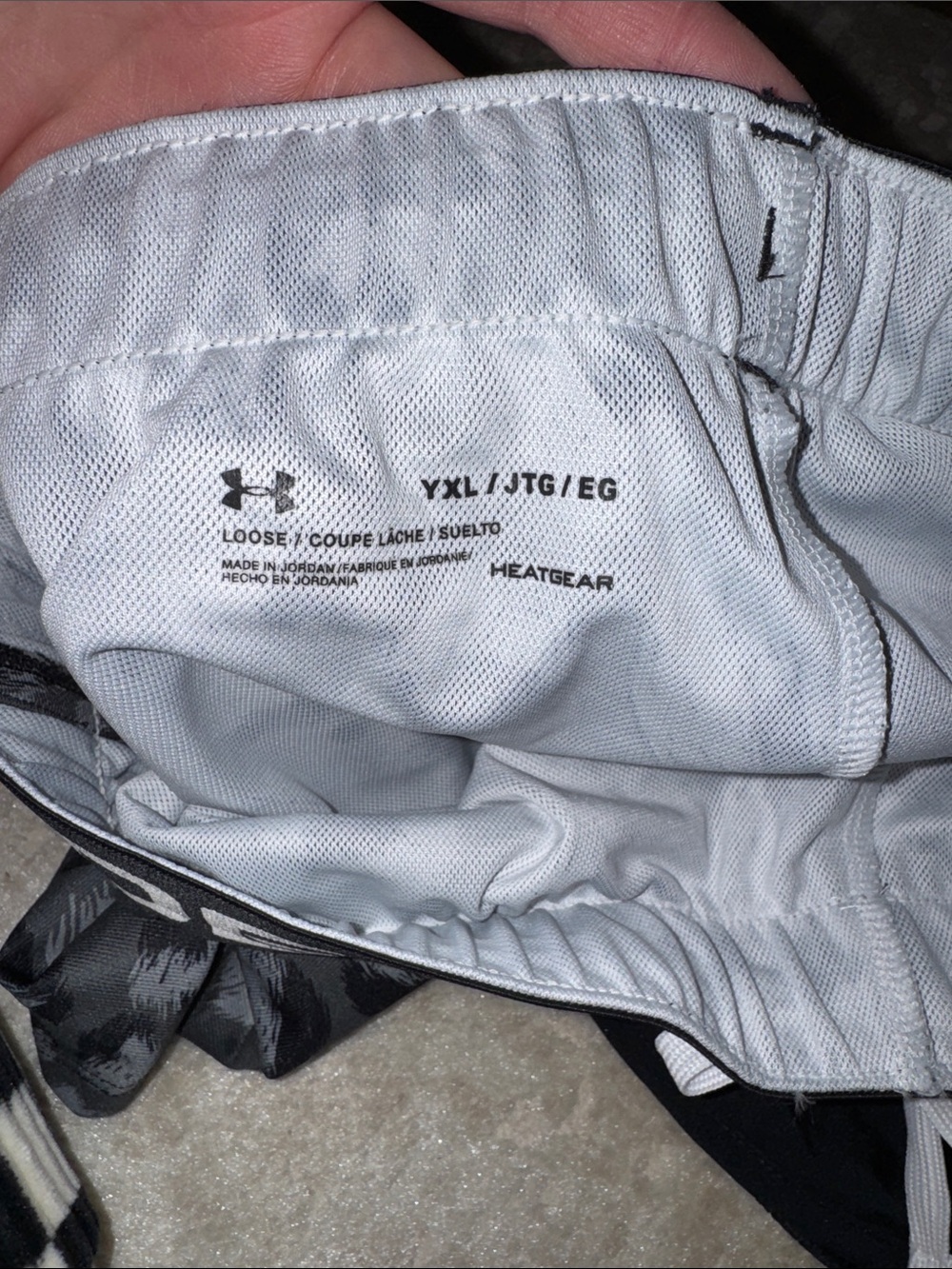 Under Armour Girls 3-Pack Athletic Shorts - Black, Light Blue, Gray Leopard - Picture 2 of 3